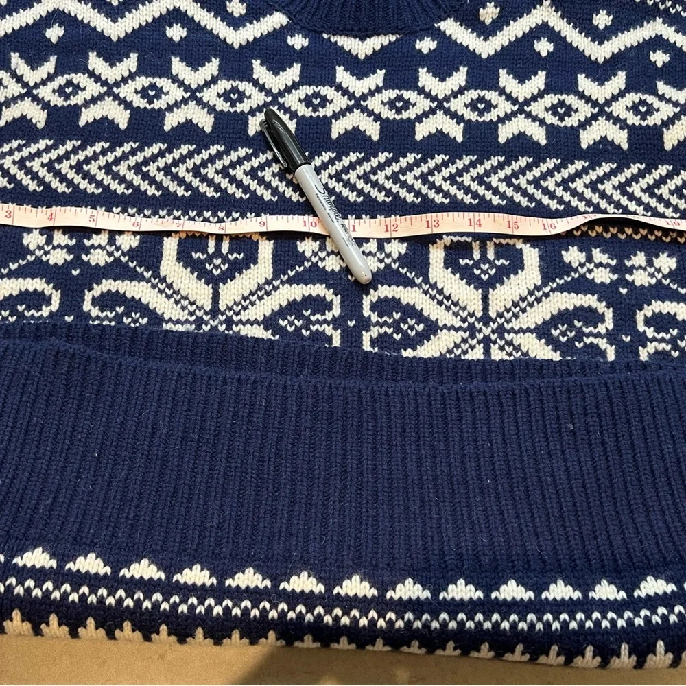 Ralph Lauren polo Navy and Cream Knit Sweater -men’s large - Picture 4 of 11